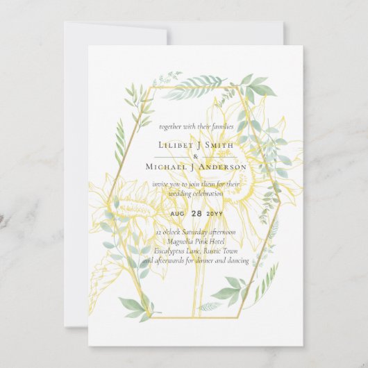 ひまモダン花グリーナリーセージ金ゴールド結婚ズ (正面)