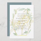 ひまモダン花グリーナリーセージ金ゴールド結婚ズ (正面/裏面)