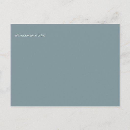 ひまモダン花グリーナリーセージ金ゴールド結婚ズ ポストカード (裏面)