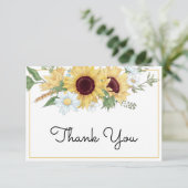 ひまモダン花フローラ結婚サンキューカード サンキューカード (スタンド正面)