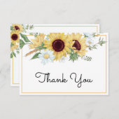 ひまモダン花フローラ結婚サンキューカード サンキューカード (正面/裏面)