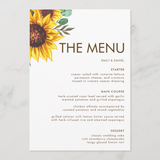 ひまモダン花フローラ結婚植物園 メニュー (正面)