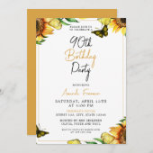 ひまユニークわり90誕生日 招待状 (正面/裏面)