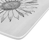 ひま図解入りの、写真付きの花 カッティングボード (角)