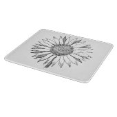 ひま図解入りの、写真付きの花 カッティングボード (角)