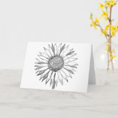 ひま図解入りの、写真付きの花 カード (黄色い花)