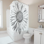 ひま図解入りの、写真付きの花 シャワーカーテン (インサイチュ)