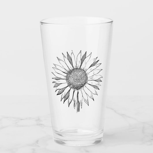 ひま図解入りの、写真付きの花 タンブラーグラス (正面)