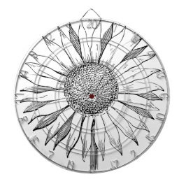 ひま図解入りの、写真付きの花 ダーツボード