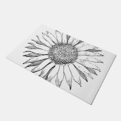 ひま図解入りの、写真付きの花 ドアマット (アングル)