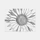 ひま図解入りの、写真付きの花 フリースブランケット (正面(横))