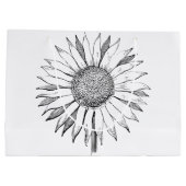 ひま図解入りの、写真付きの花 ラージペーパーバッグ (裏面)