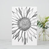 ひま図解入りの、写真付きの花 便箋 (スタンド正面)