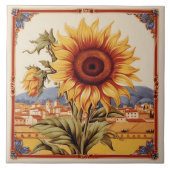 ひま地中海の花 タイル (正面)