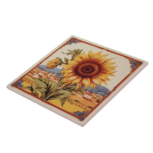 ひま地中海の花 タイル (側面)