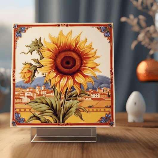 ひま地中海の花 タイル