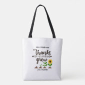 ひま感謝していの花の贈り物を救済私のために成長 トートバッグ (裏面)