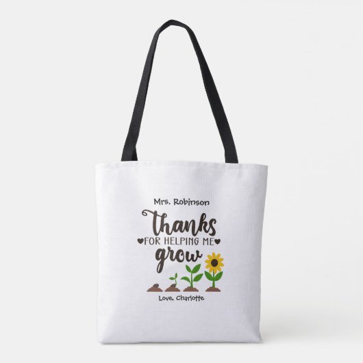 ひま感謝していの花の贈り物を救済私のために成長 トートバッグ (裏面)