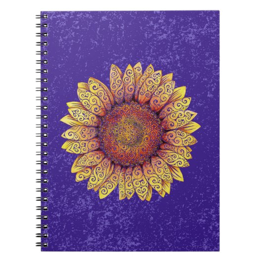 ひま渦巻形の花 ノートブック (正面)