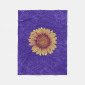 ひま渦巻形の花 フリースブランケット (正面)