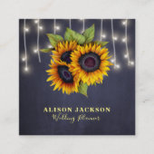 ひま素朴とライトネイビーウェディングプランナー スクエア名刺 (正面)