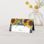 ひま素朴と光の結婚テーブルの場所 プレイスカード (正面)