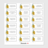 ひま素朴の結婚住所 シール (シート)