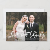 ひま素朴の結婚花の写真 サンキューカード (正面)