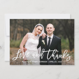 ひま素朴の結婚花の写真 サンキューカード