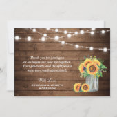 ひま素朴の結婚花の写真 サンキューカード (裏面)