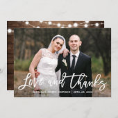 ひま素朴の結婚花の写真 サンキューカード (正面/裏面)