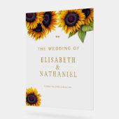 ひま素朴の結婚透明な歓迎サイン アクリルサイン (傾斜)