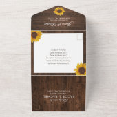 ひま素朴の花すべて一結婚式招待状 オールインワン招待状 (外側)