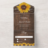 ひま素朴の花すべて一結婚式招待状 オールインワン招待状 (内側)