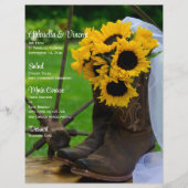 ひま素朴の花とカウボーイブーツ西結婚の (正面)