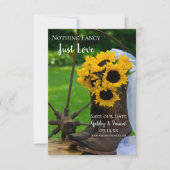 ひま素朴の花とカウボーイブーツ西結婚の セーブザデート (正面)