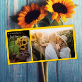 ひま素朴の花とブーツ結婚式の日付を保存 セーブザデート