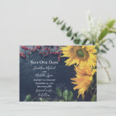 ひま素朴の花と救石板の日結婚付 招待状 (スタンド正面)