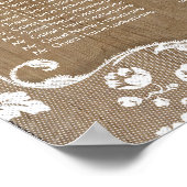 ひま素朴の花と赤ちゃんのブレスレースウッド ポスター (角)