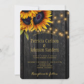 ひま素朴の花の木結婚材 招待状 (正面)