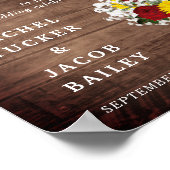 ひま素朴の花バラメイスンジャールウェルカム結婚ズ ポスター (角)