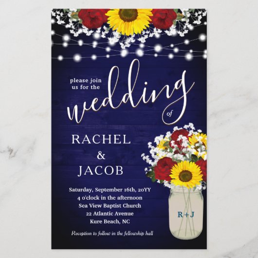 ひま素朴の花バラメイスンジャールブルー結婚ズ (正面)