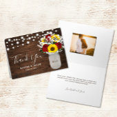 ひま素朴の花バラメイスンジャー結婚の写真 サンキューカード