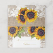 ひま素朴の花バーラップ結婚レースのテーブルプレイス プレイスカード (外部開封)