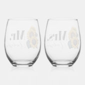 ひま素朴の花 ステムなしワイングラス (裏面)