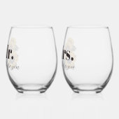 ひま素朴の花 ステムなしワイングラス (左)