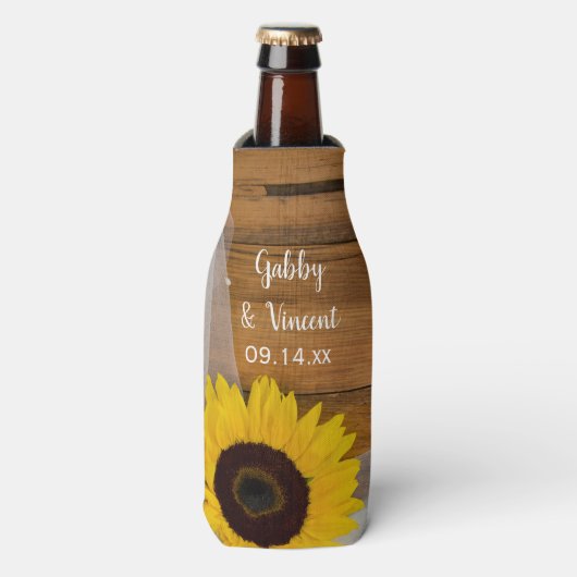 ひま素朴わりとベールの国の結婚式のお願い ボトルクーラー (ボトル正面)