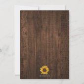 ひま素朴わりの光が延期結婚日 招待状 (裏面)