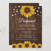 ひま素朴わりの光が延期結婚日 招待状 (正面/裏面)