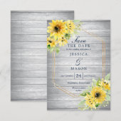 ひま素朴わりの緑の結婚式が～の日を救う 招待状 (正面/裏面)